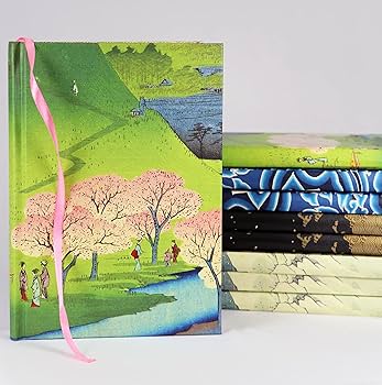 洋書 books Amazon.com: Hiroshige Cherry Blossoms Lined Hardcover
